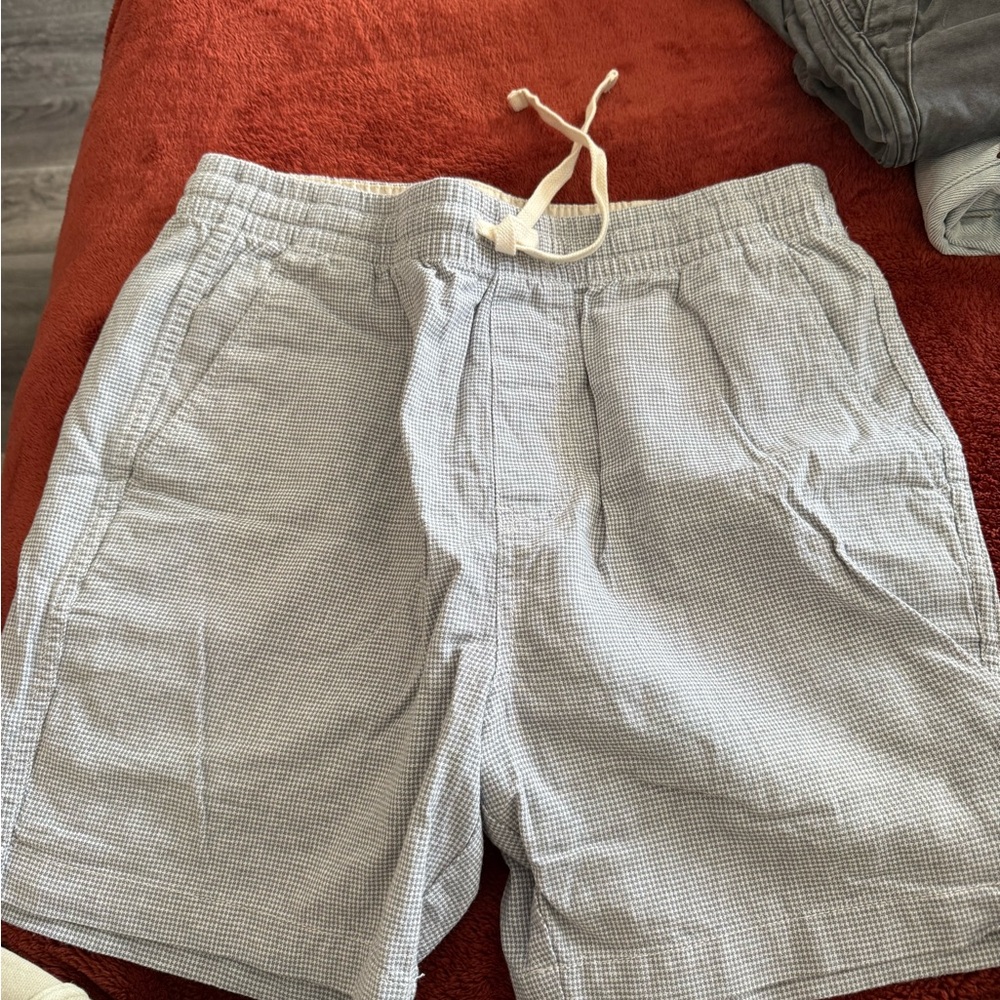 J. Crew Men's Gray Checkered Athletic Shorts